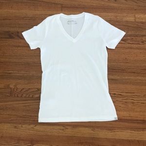 White Eddie Bauer V-Neck